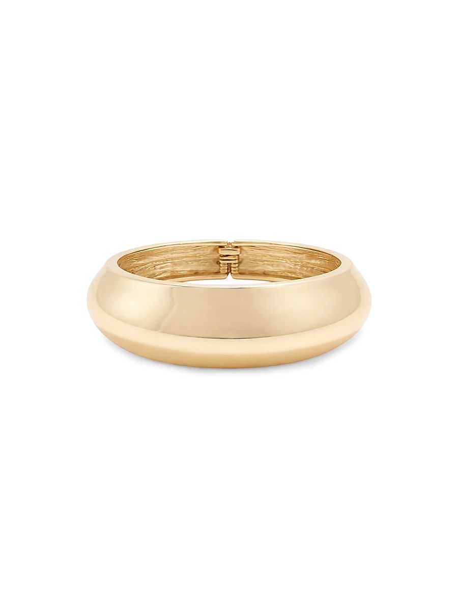 Women's 14K-Gold-Plated Hinged Bangle - Gold