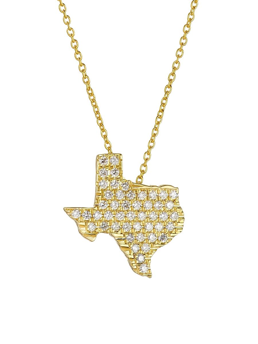 Women's 18K Yellow Gold & 0.28 TCW Diamond Texas Necklace - Gold