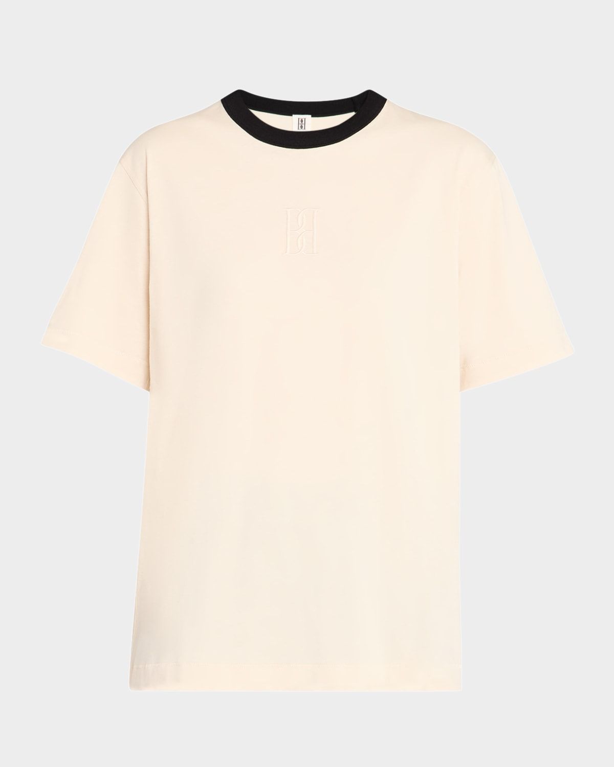 Fayeh Monogram Contrast-Trim T-Shirt