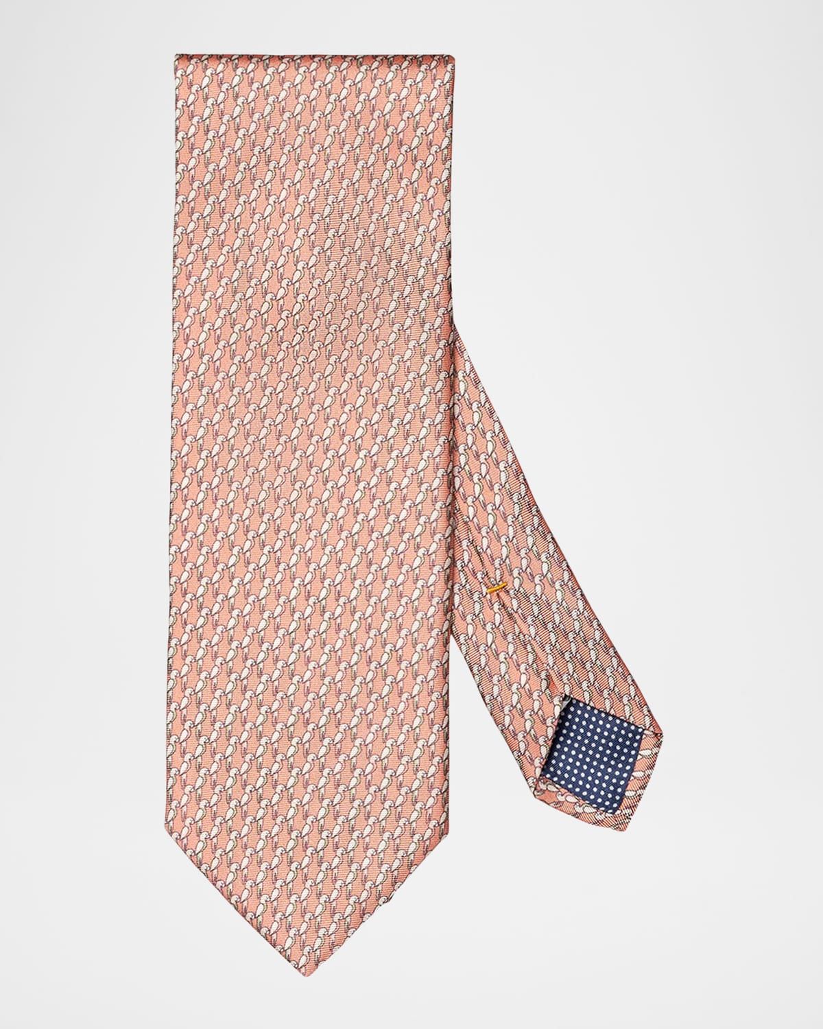 Men & apos;s Parrot-Print Silk Tie