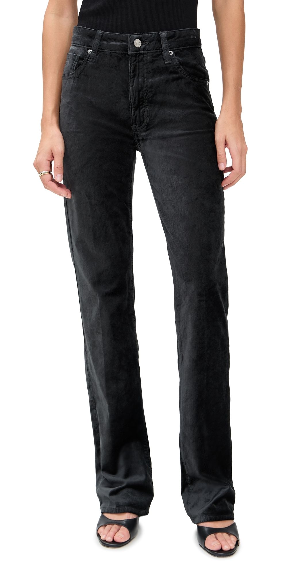 FRAME The Reboot Velvet Pants Green Smoke Velvet 28