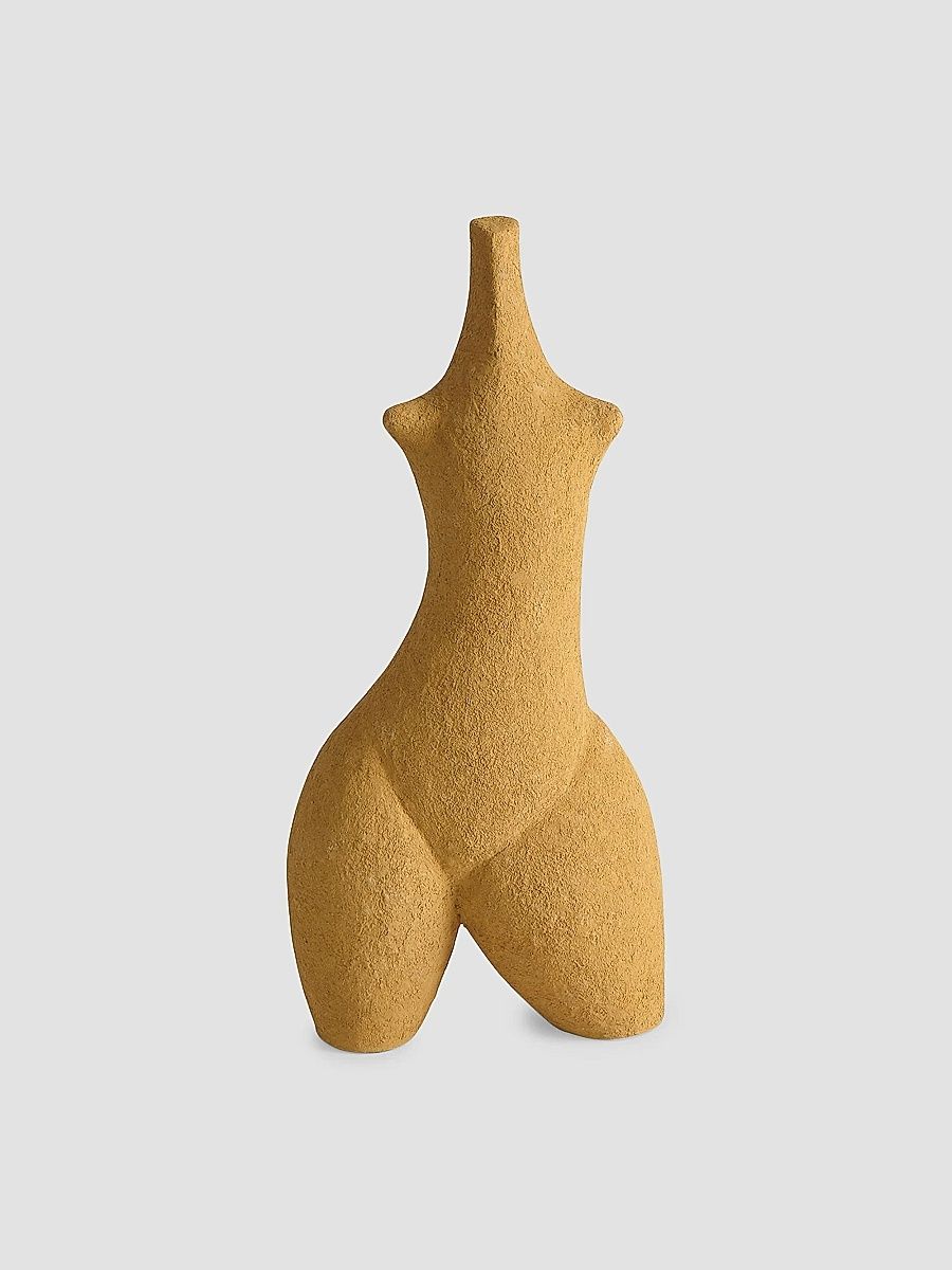 Global Views Goddess Concrete Sculpture - Dark Orange
