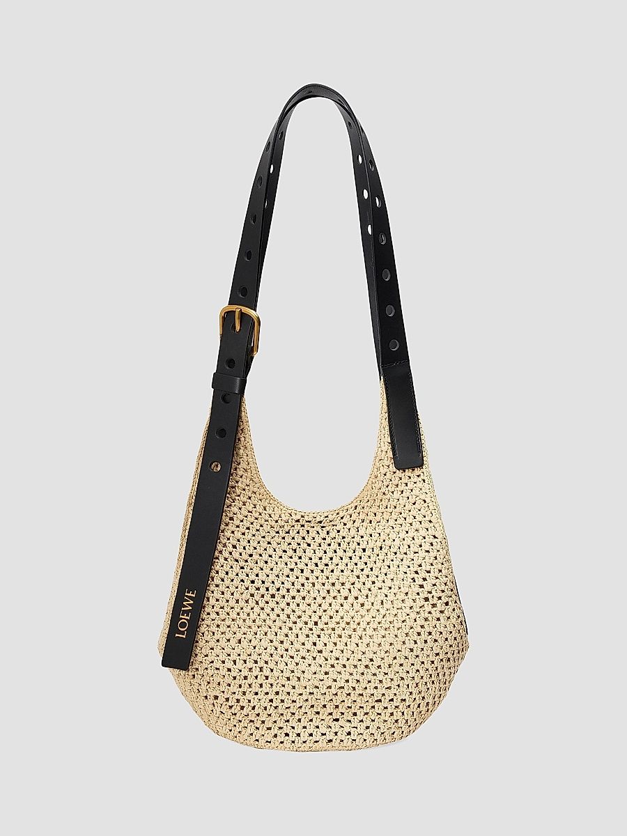 LOEWE Women's LOEWE x Paula's Ibiza Small Punch Hole Raffia Hobo Bag - Natural