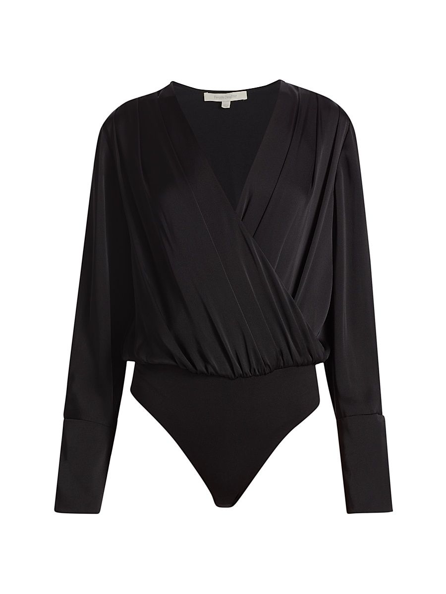 Women's Date Surplice Blouse - Black - Size XL