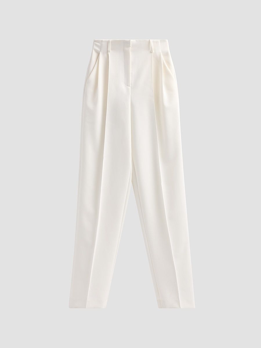 Prabal Gurung Women's Carrot Stretch Crepe Trousers - White - Size 10