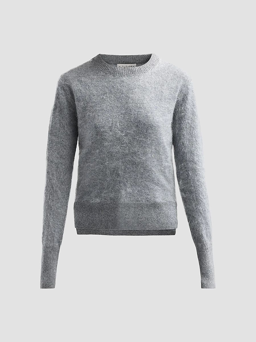Women's Link Cashmere Sweater - Jet Melange - Size XL