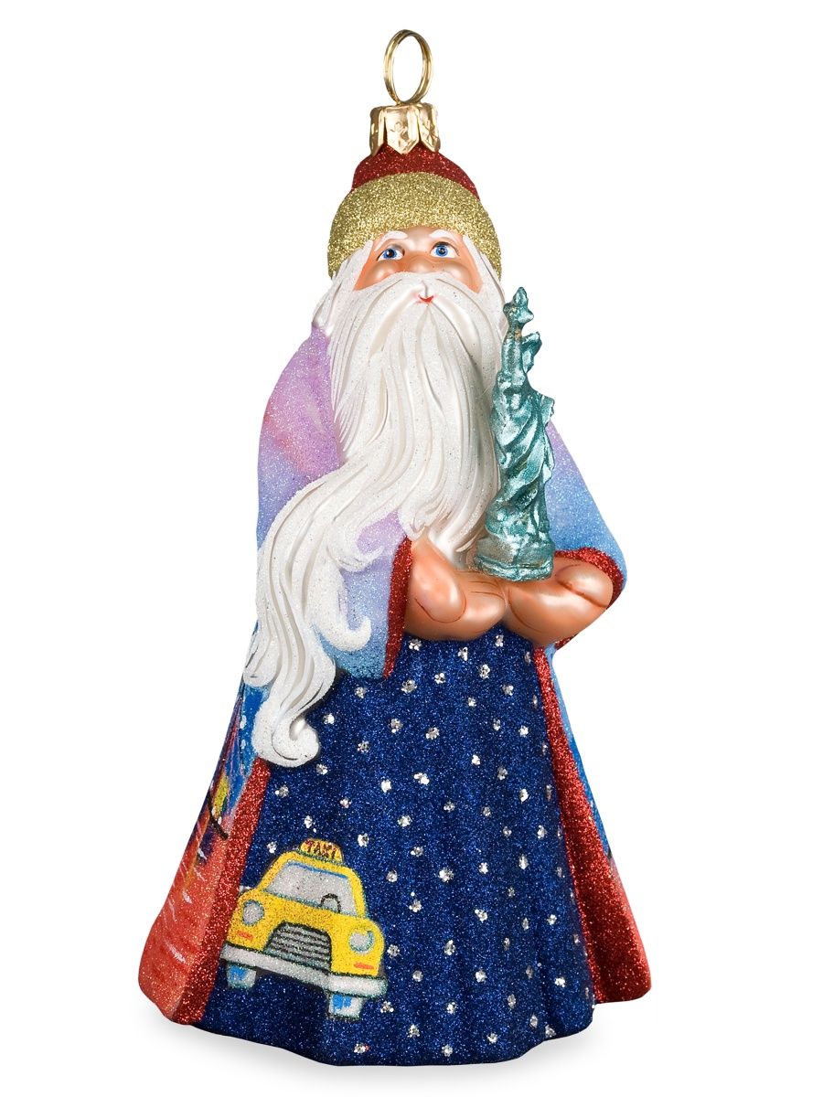 Santa Glass Ornament