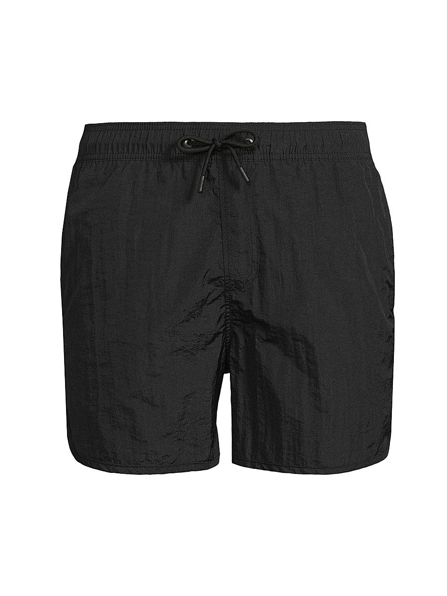 Men's Nylon Crinkle Multifunctional Shorts - Black - Size XXL