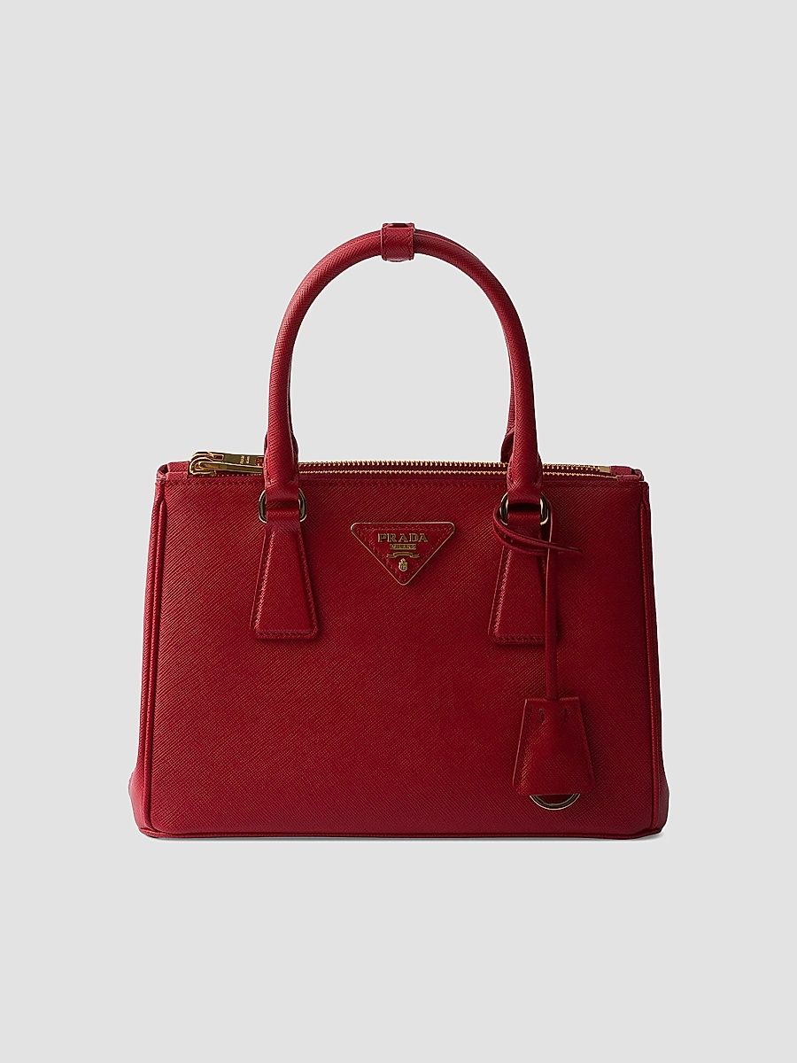 Prada Women's Small Galleria Saffiano Leather Top Handle Bag - Red