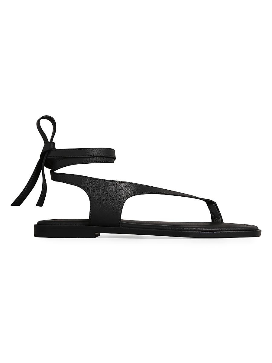 Women's Heidi Leather Sandals - Black - Size 9