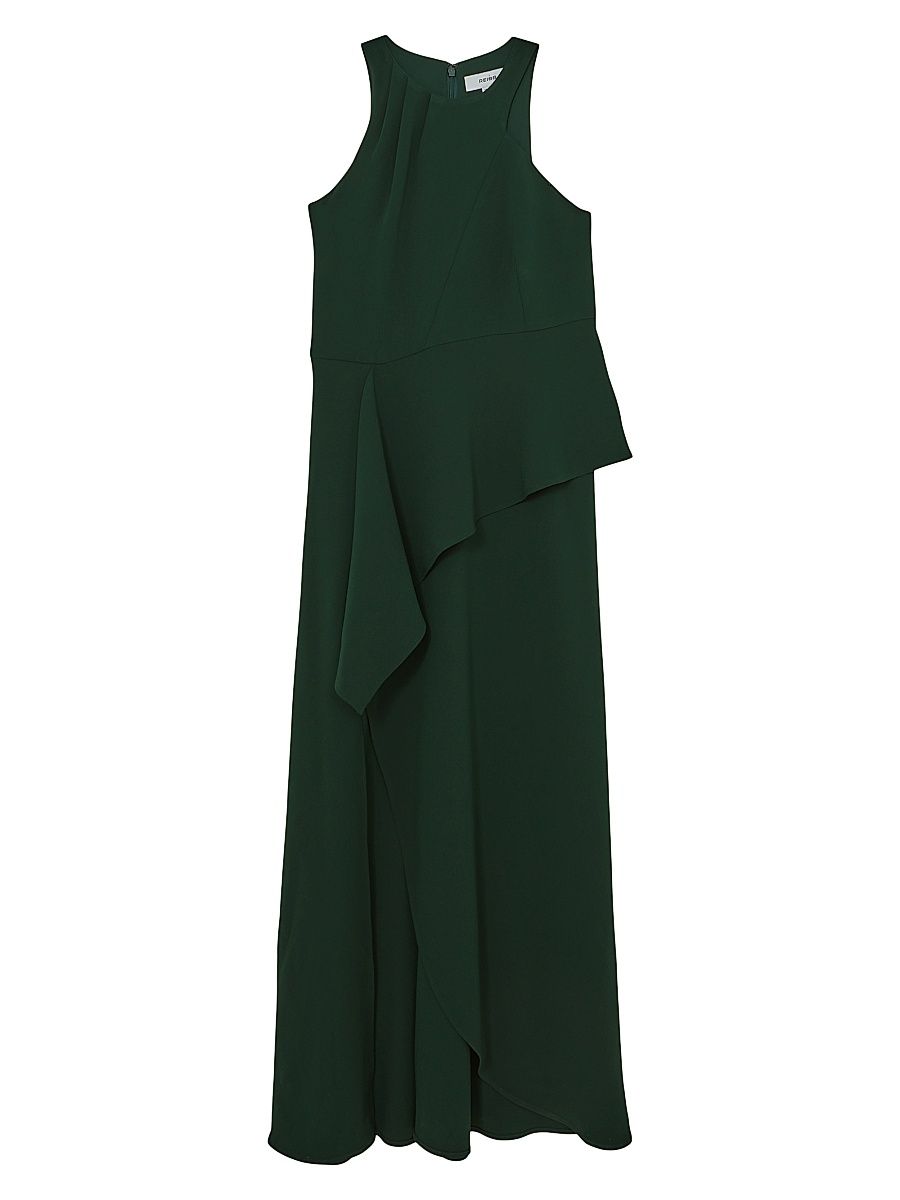 Women's Gabriella Ruffled Maxi Dress - Green - Size 14