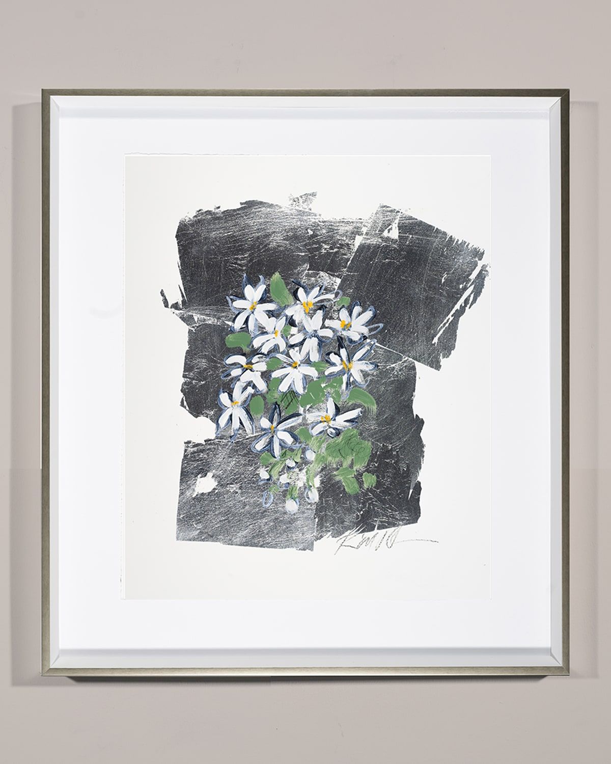 'Silver Flower Daisy & apos; Wall Art