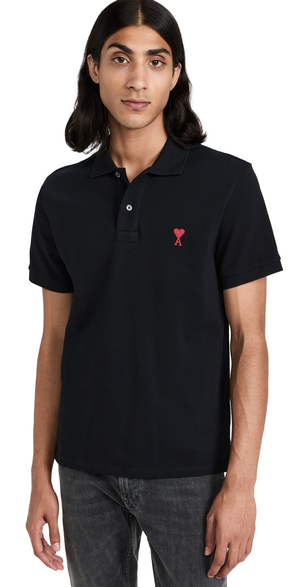 AMI AMI De Coeur Polo Shirt Black XL