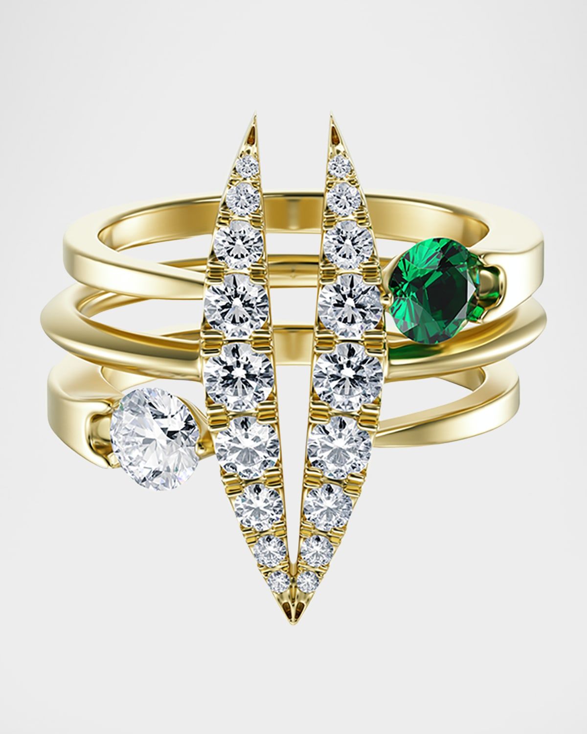 Lotus Bloom Trio Rings, Set of 3