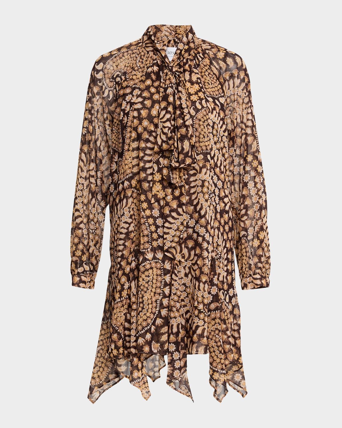 Daisy Paisley Cindy Handkerchief Mini Dress