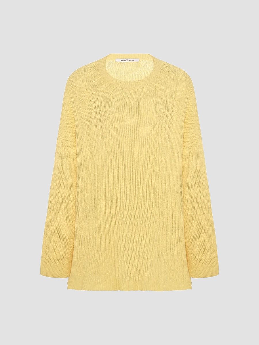 Women's Draped Crew Knit Sweater - Sun - Size XS