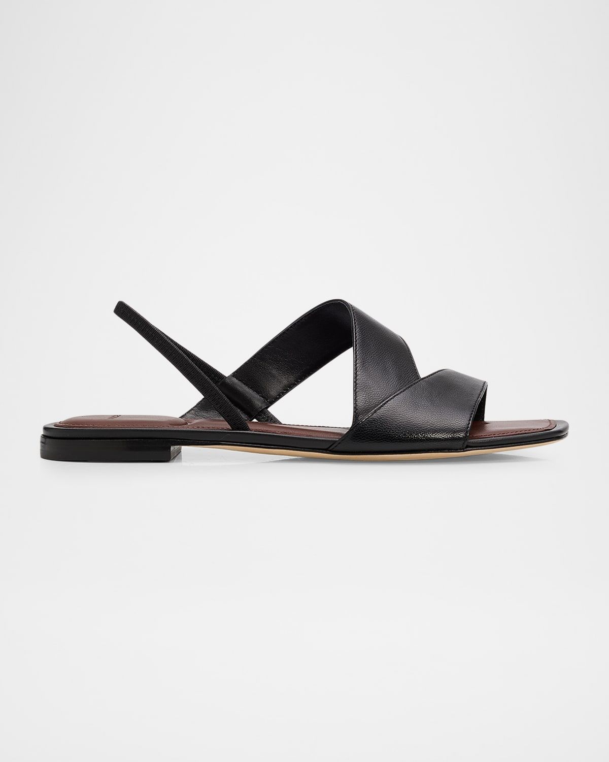 Parker Leather Flat Slingback Sandals