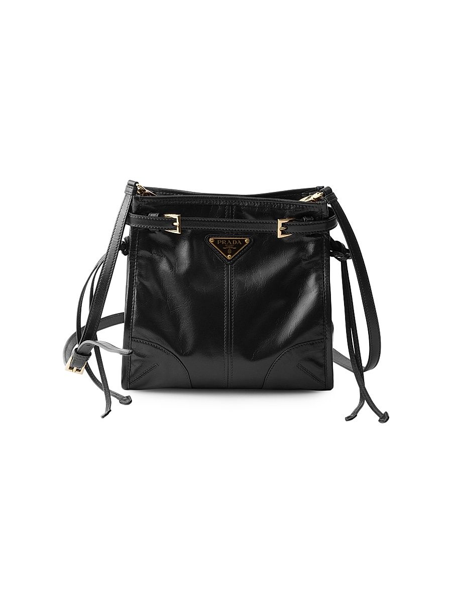 Women's Prada Bonnie Leather Mini Shoulder Bag - Black