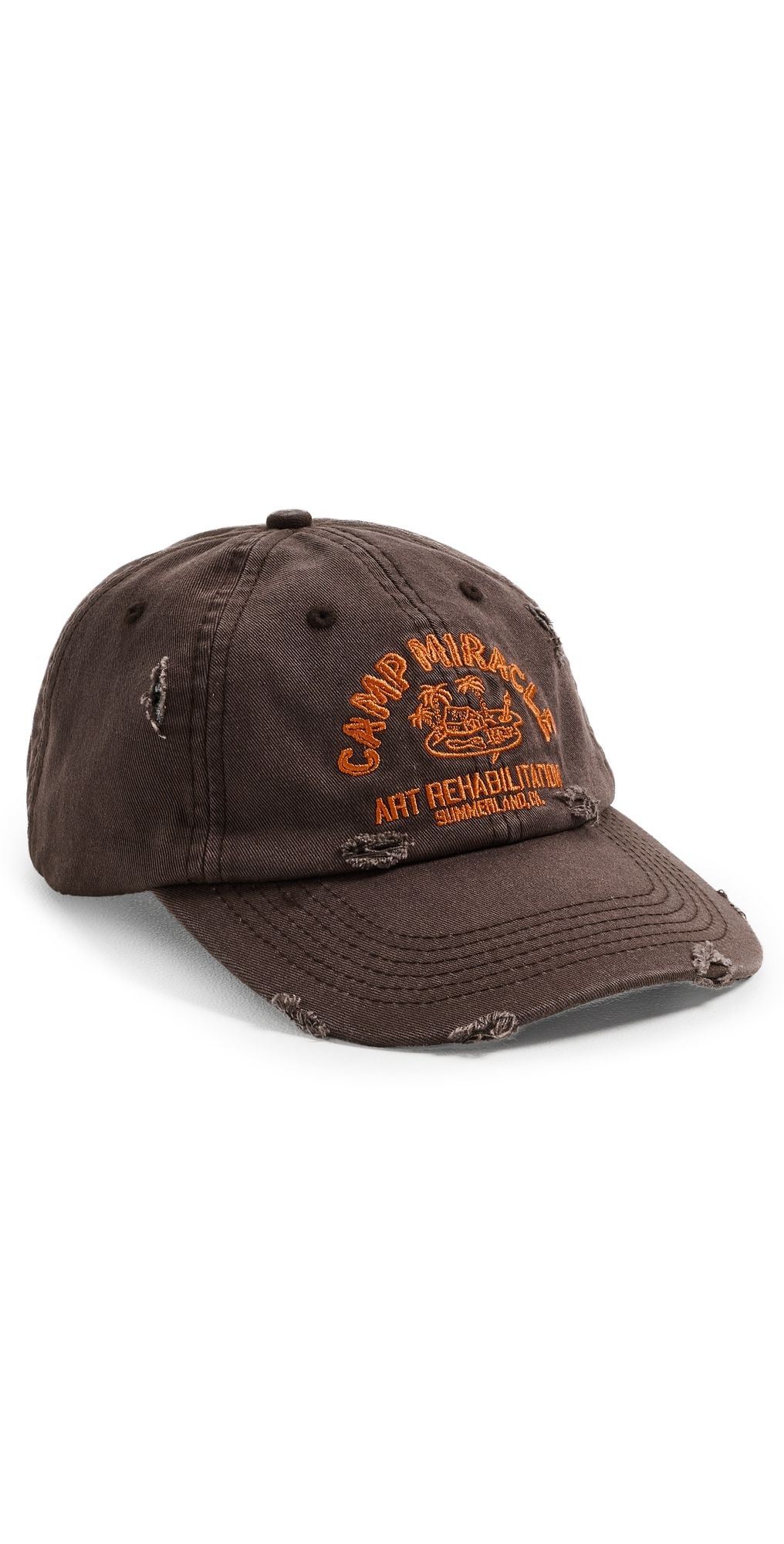 Nahmias Camp Miracle 6 Panel Hat Vintage Brown Cotton One Size