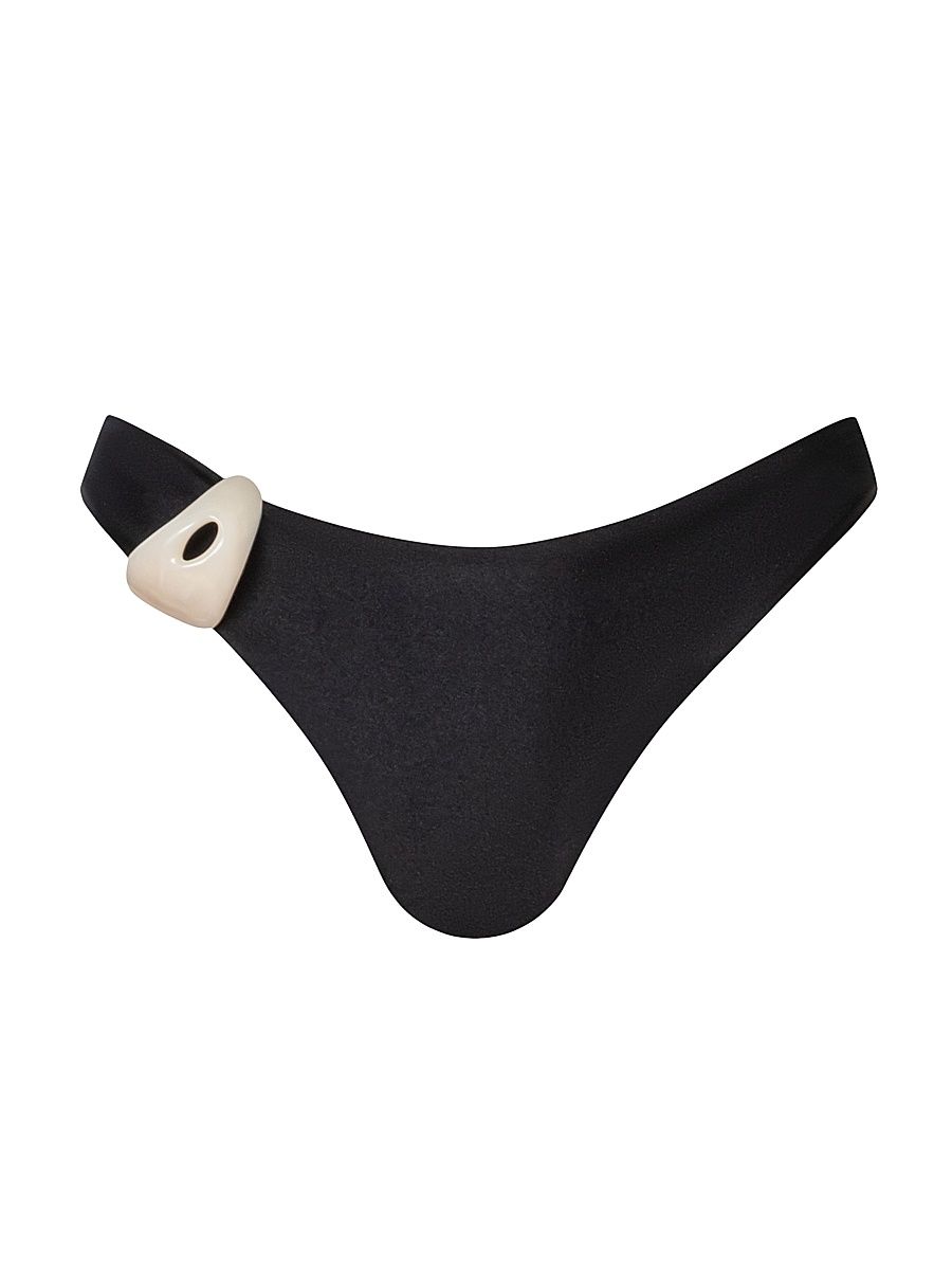 Women's Islote Vera Embellished Bikini Bottom - Ying - Size Medium