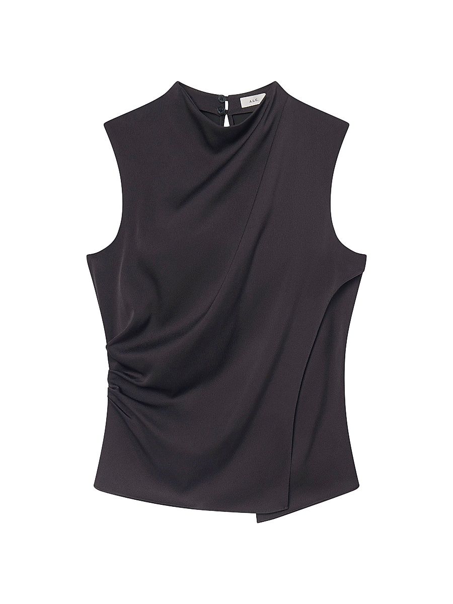 Women's Amira Draped Top - Ganache - Size 12