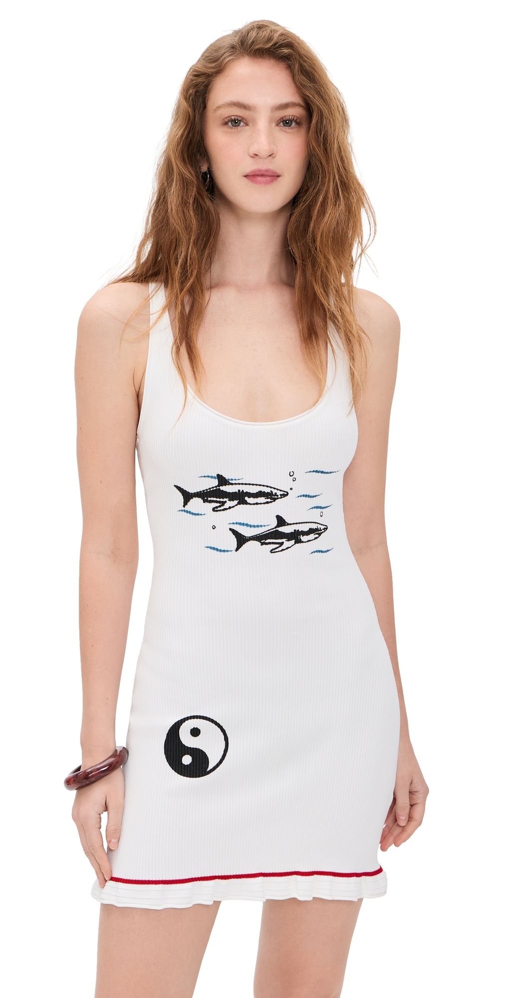 STAUD Reya Dress Great White XL