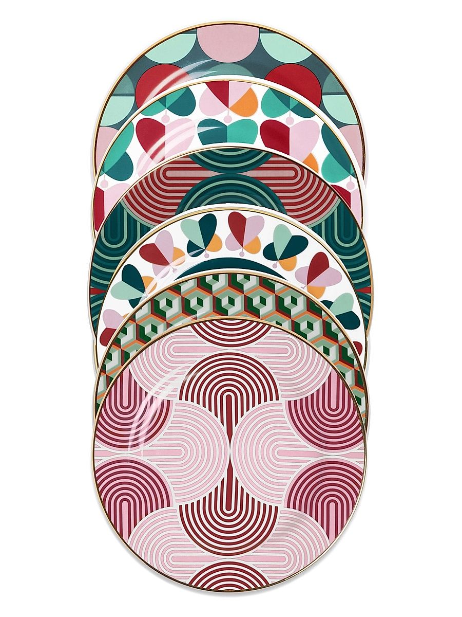 Dessert Plates Set of 6 - Slinky Mix