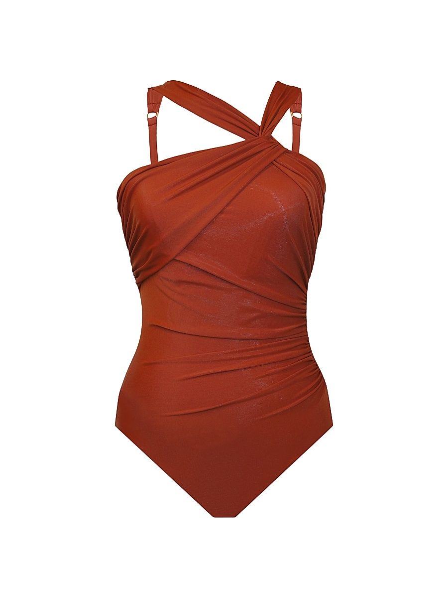 Women's Rock Solid Europa One-Piece Swimsuit - Mulberry - Size 16
