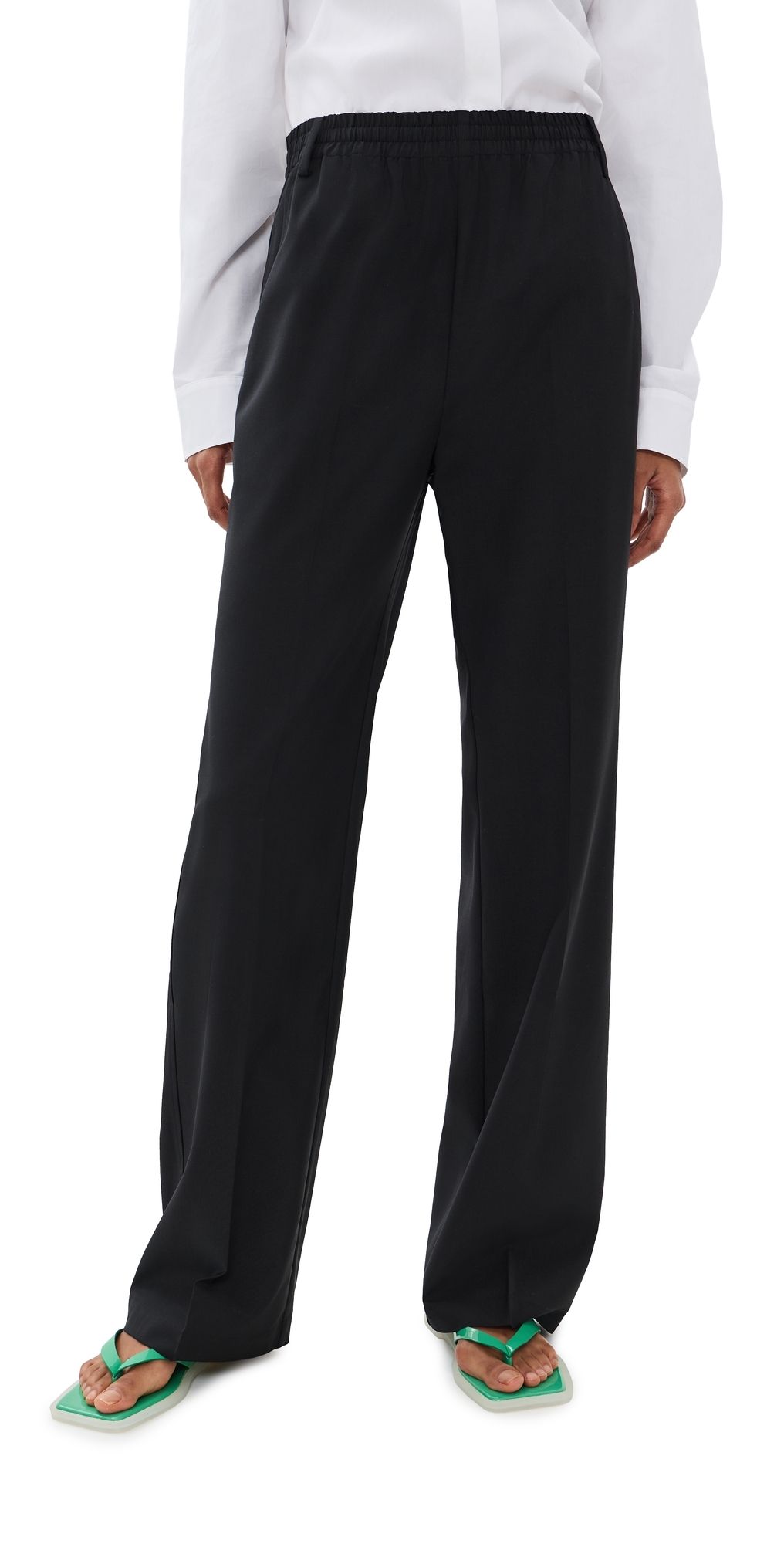 Tibi Tropical Wool Charles Trousers Black M