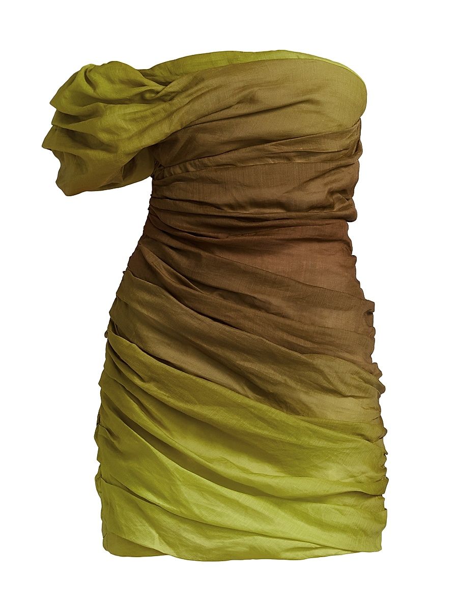 Women's Kyler Ombré Off-the-Shoulder Minidress - Chestnut Yellow - Size 10