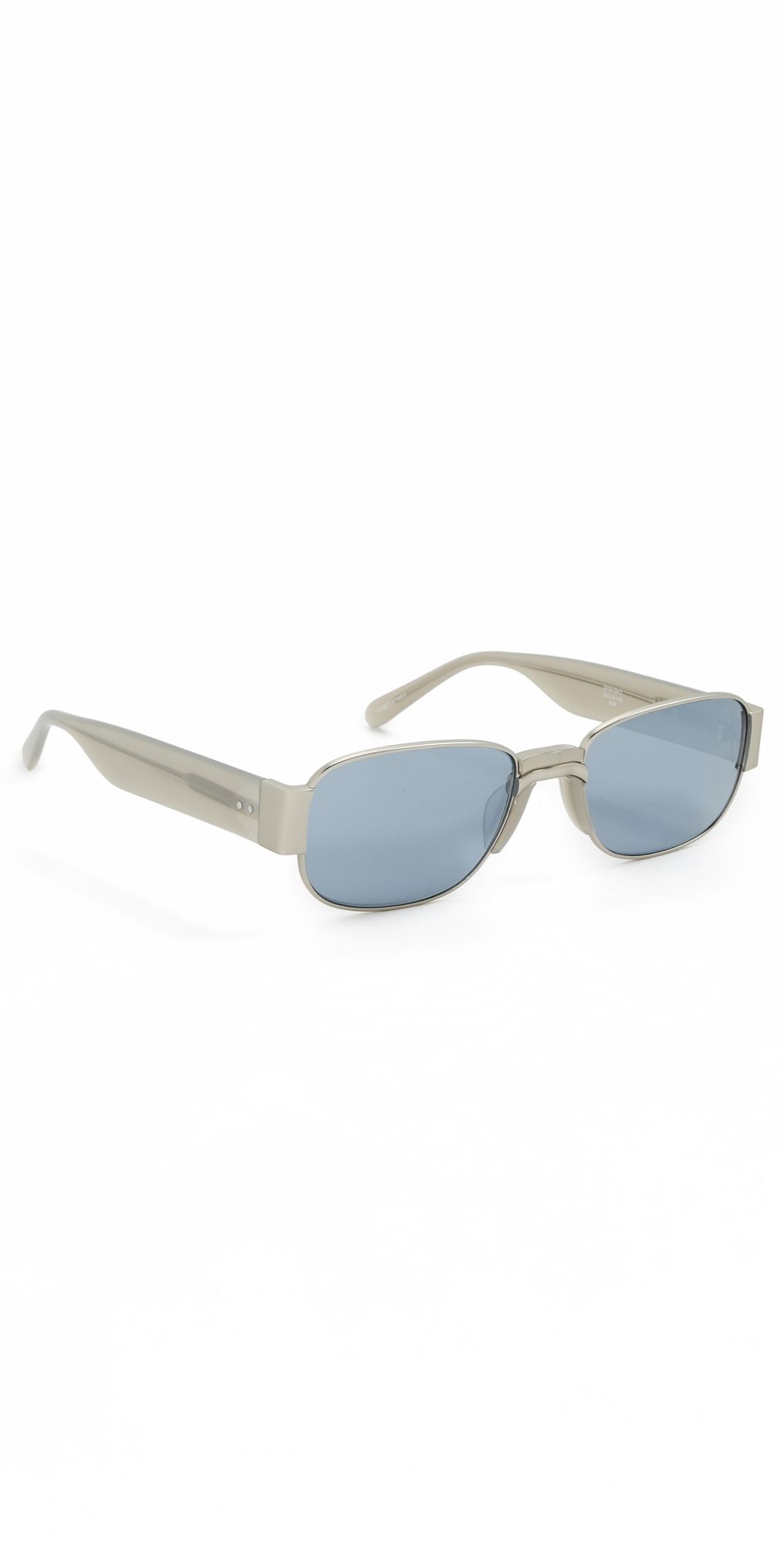 Dries Van Noten Aviator Sunglasses Matte Silver/Grey/Silver One Size