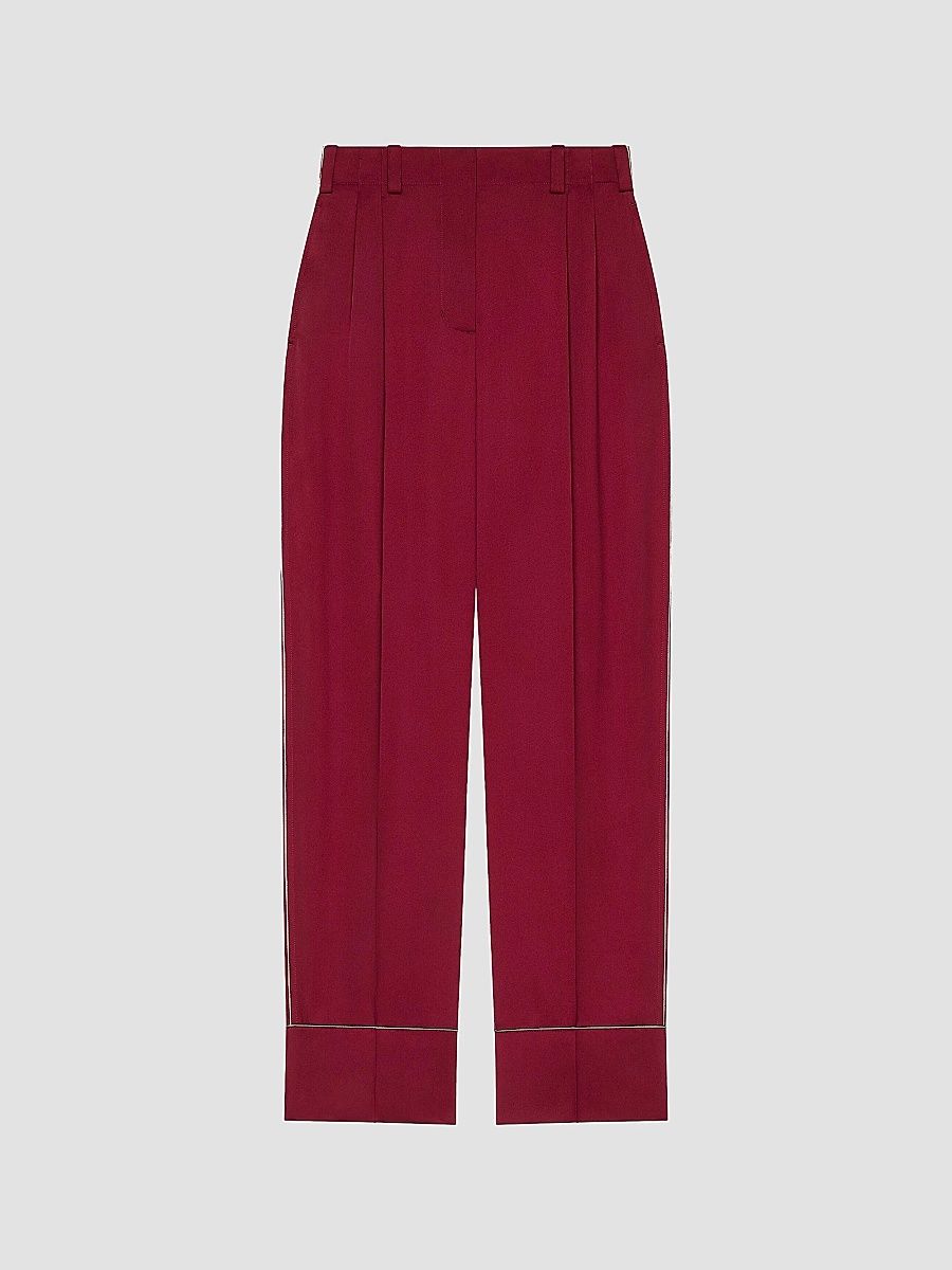 Givenchy Women's Pyjama Pants in Silk - Red Cherry - Size 6