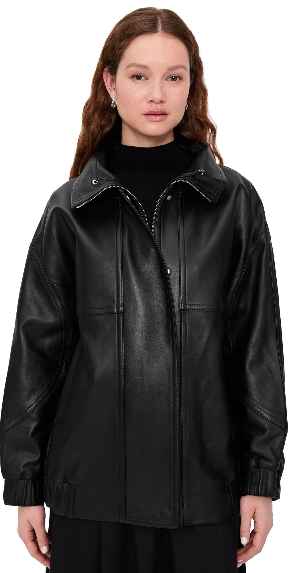 Theory High Neck Cinch Jacket Black M