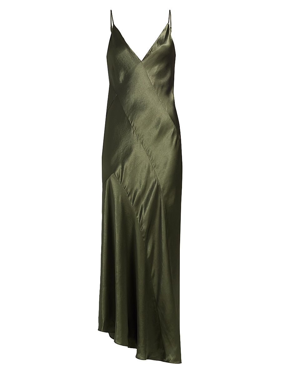 Women's Paneled Bias Slip Midi-Dress - Herba - Size XL