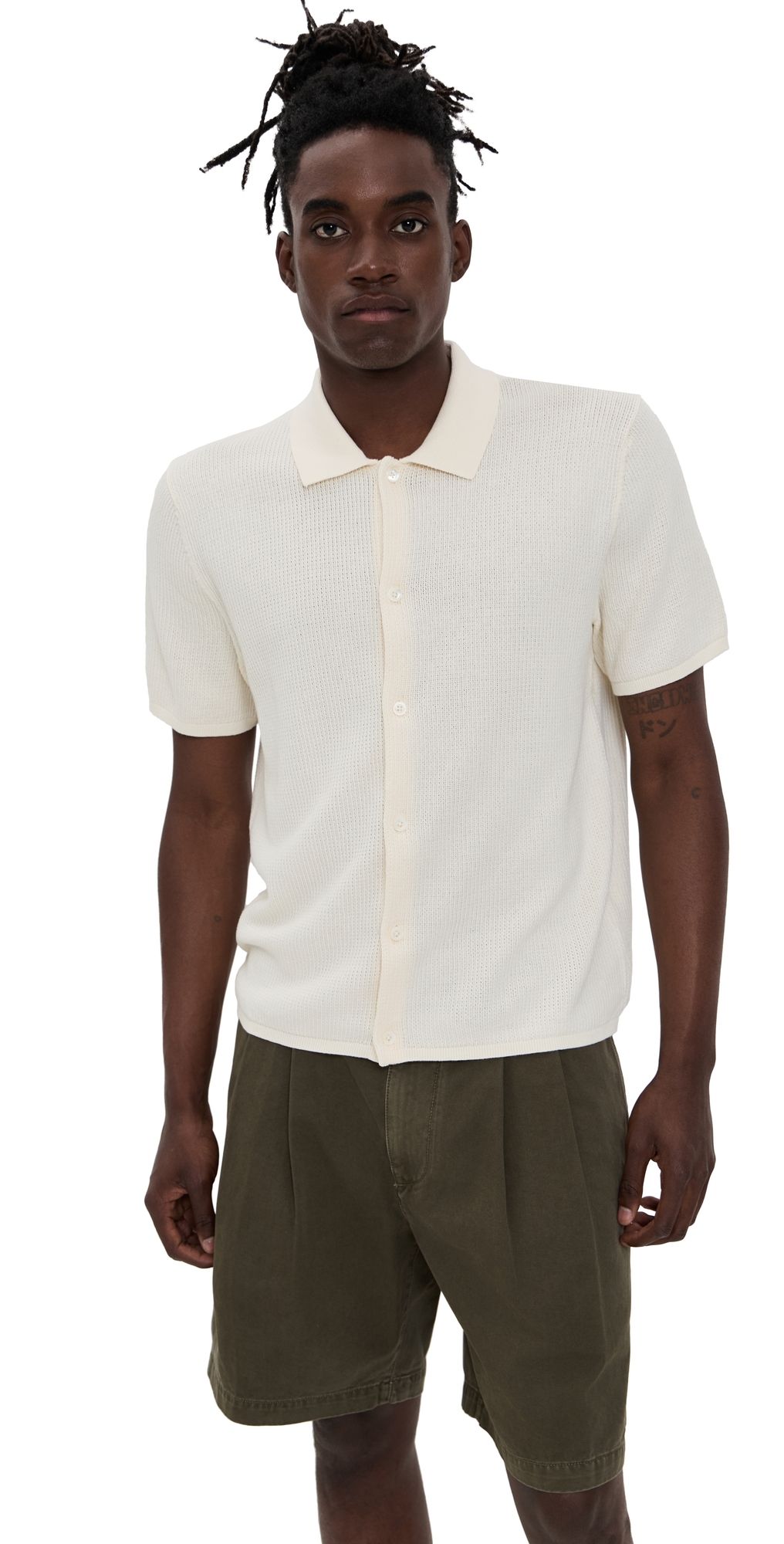 Madewell Tuck Shirt Vintage Ivory XL