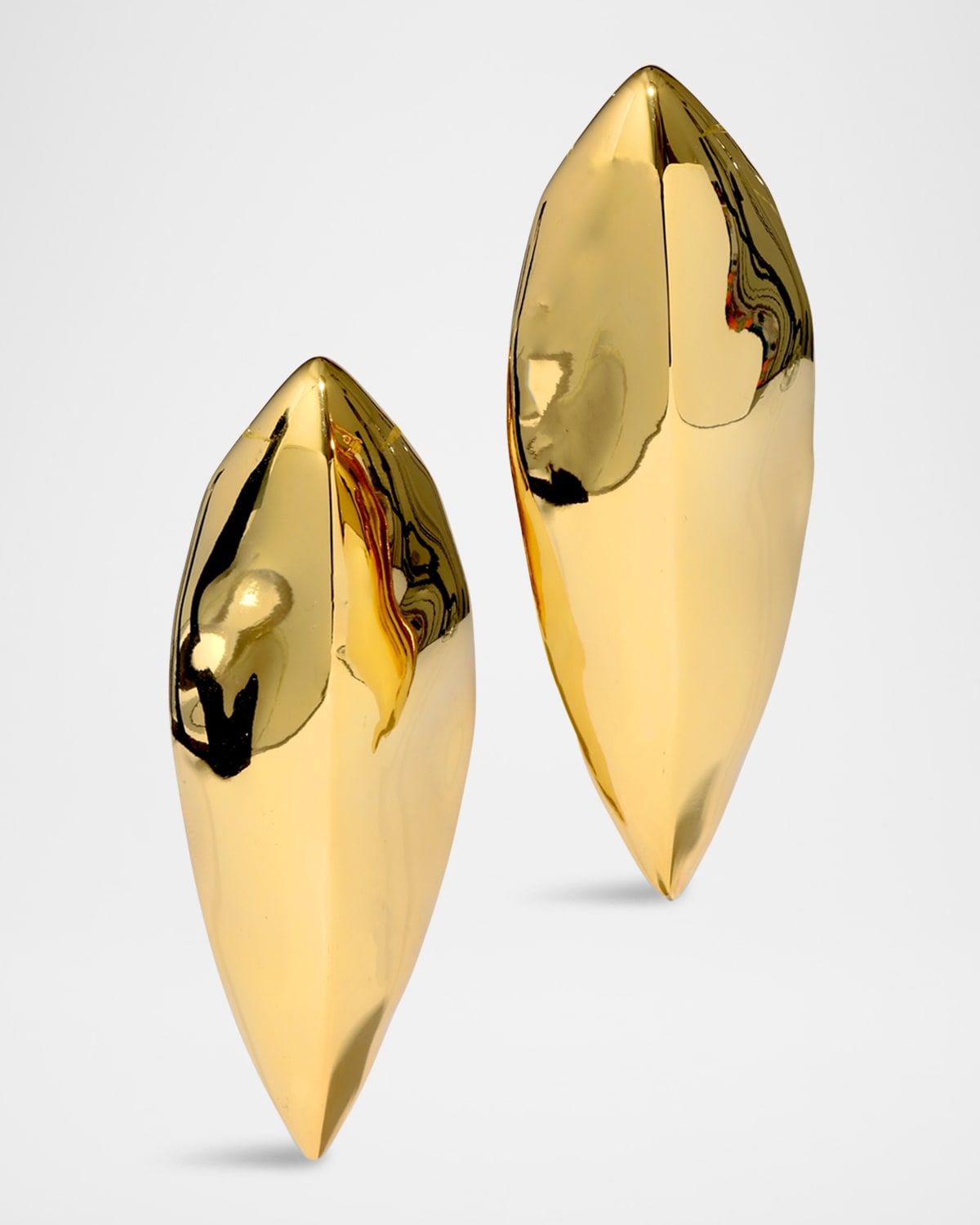 Brut Gold Armor Clip-On Earrings