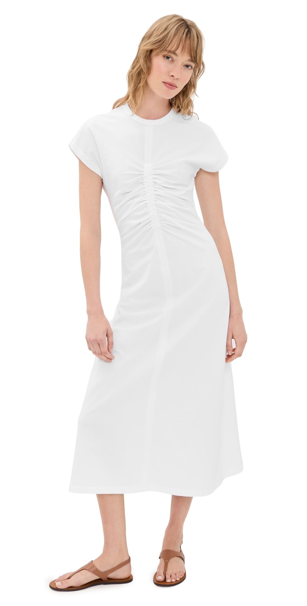 La Ligne Noemie Dress In Andie Fabric White XS