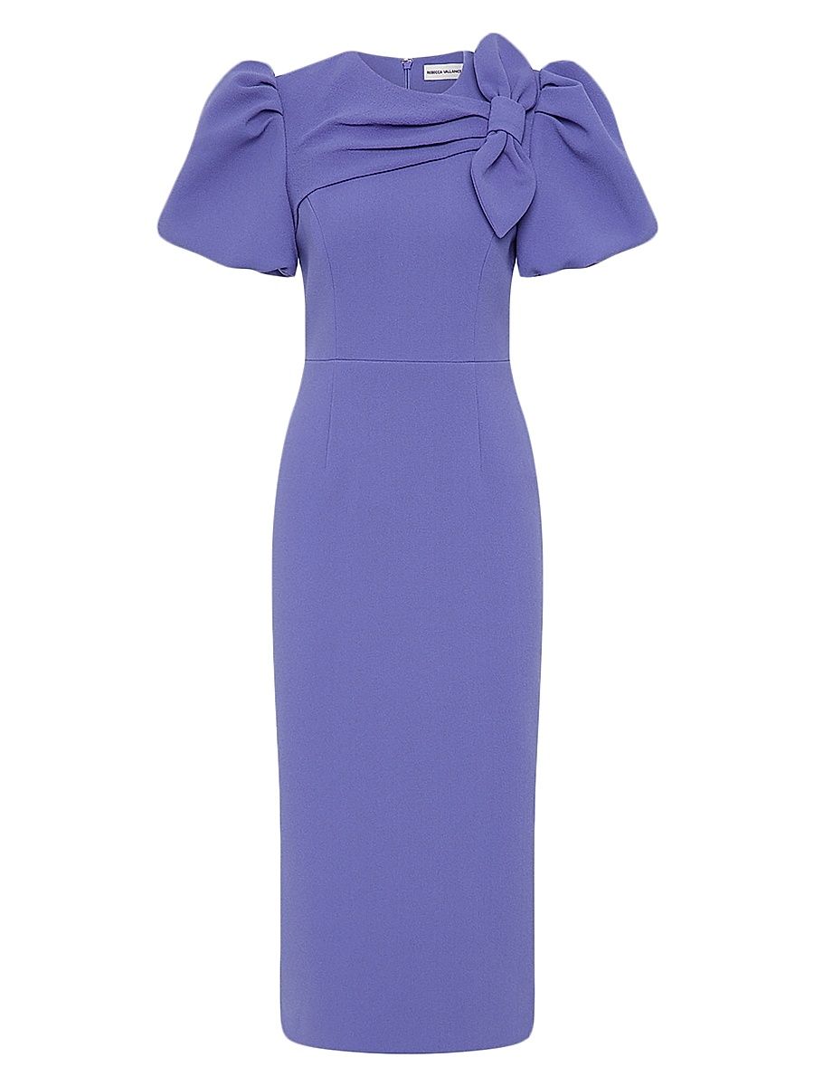 Women's Violetta Bow Midi-Dress - Periwinkle Blue - Size 8