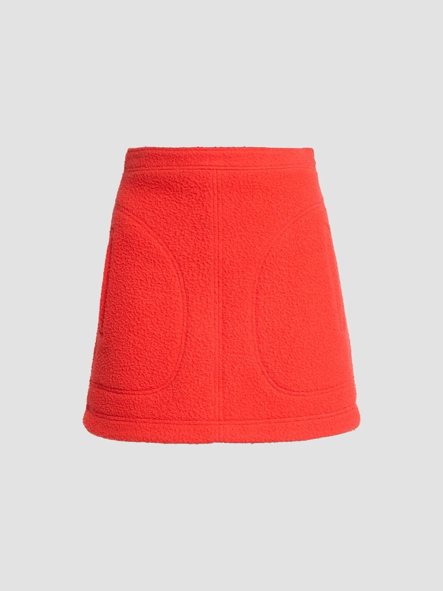 Proenza Schouler Women's Clarice Casentino Wool-Blend Mini Skirt - Flame - Size 8