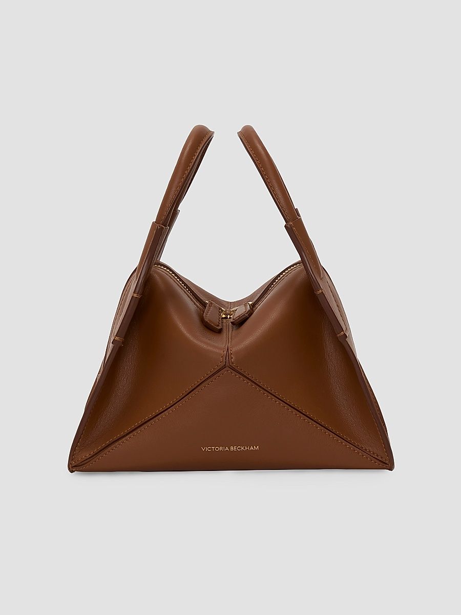 Victoria Beckham Women's Victoria Plie Mini Leather Top Handle Bag - Dark Tan