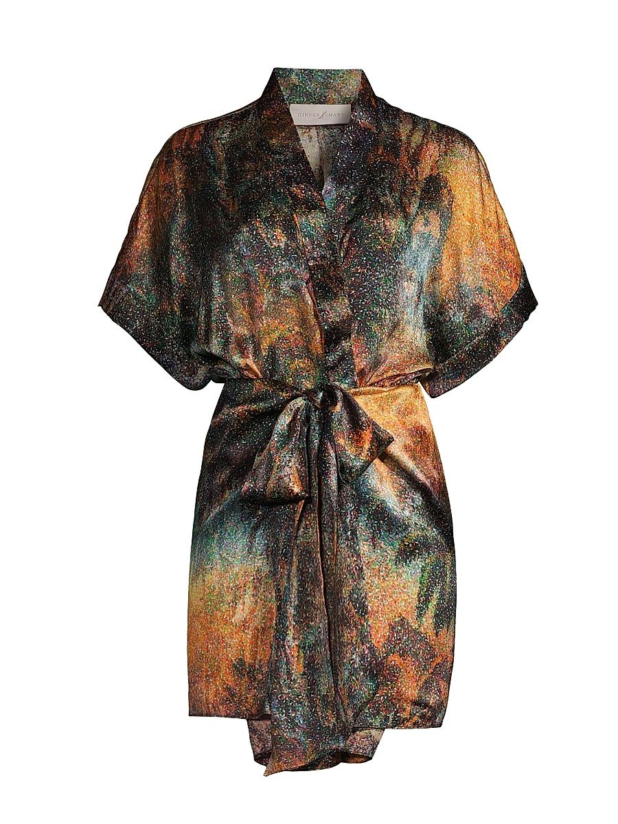 Women's Magic Eye Silk Minidress - Size 0