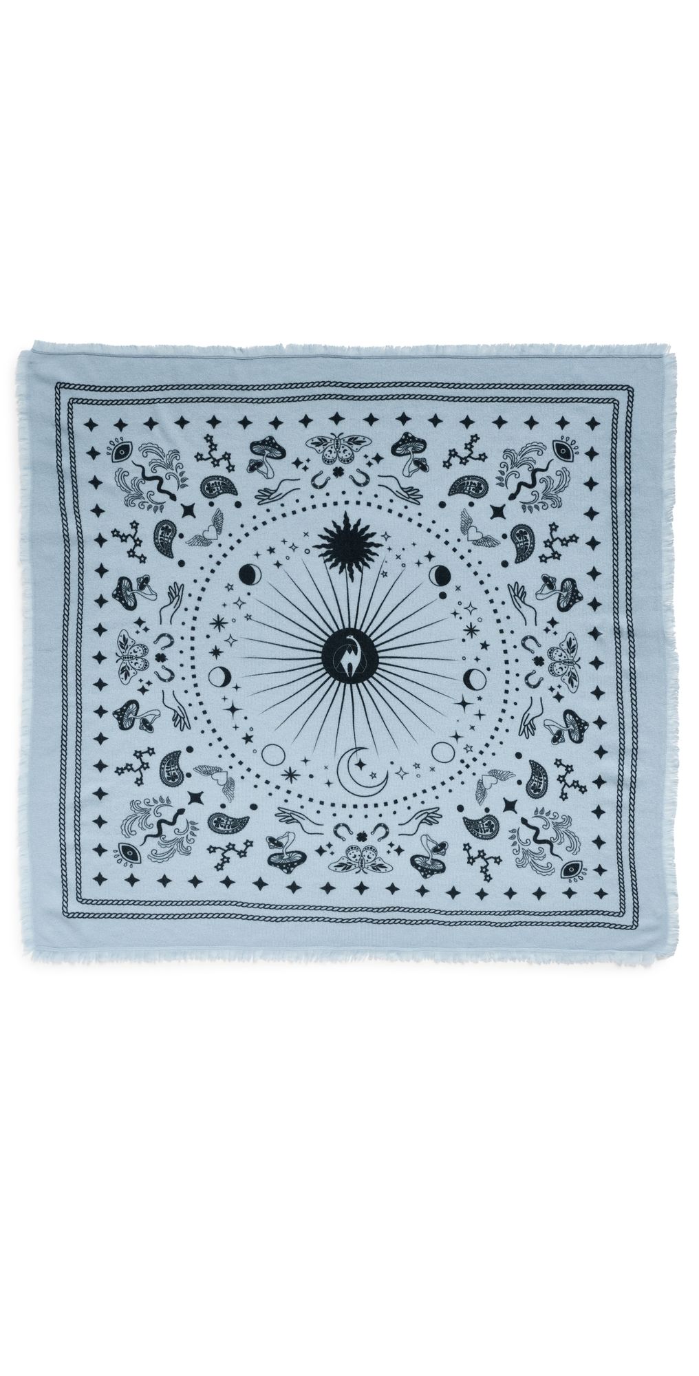 Freya Cosmic Rodeo Cashmere Scarf Soft Blue/Black One Size