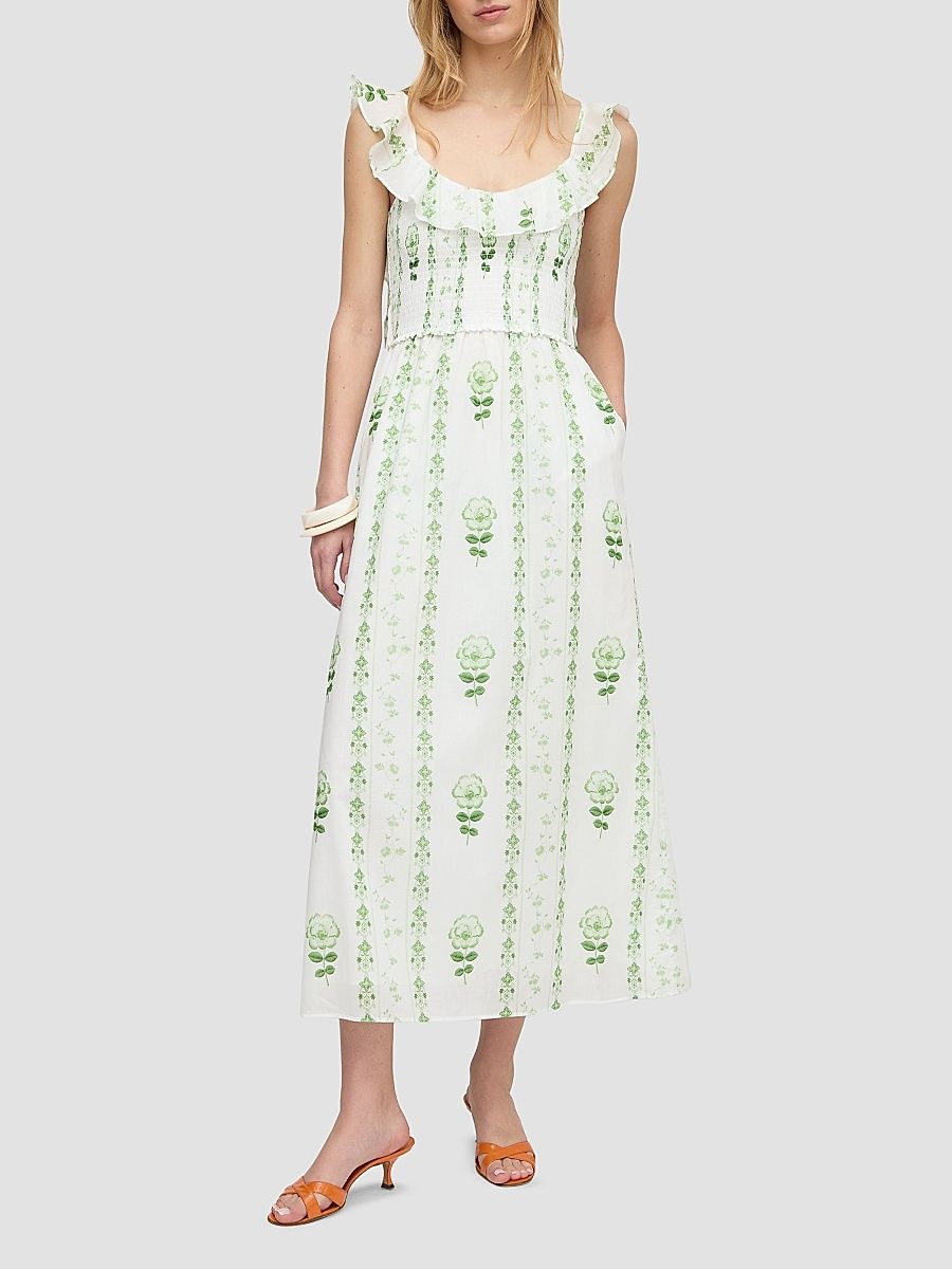 Women's The Cambria Nap Dress - White Multi - Size XXL