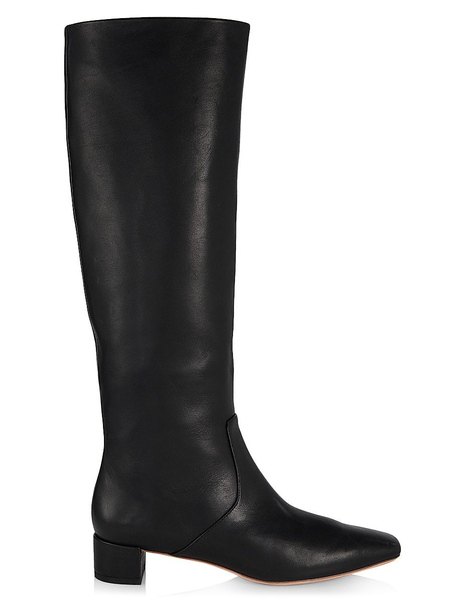 Women's Indy 35MM Leather Knee-High Boots - Black - Size 5