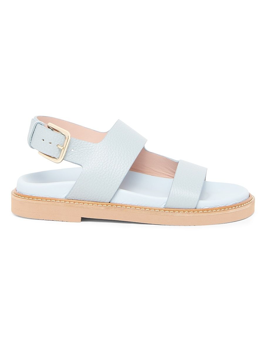 Women's Flow 40MM Leather Platform Sandals - Water Colour - Size 6