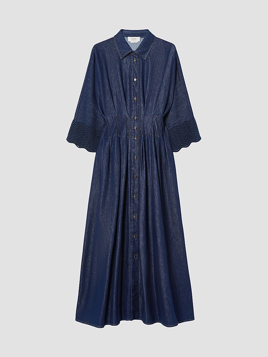 Women's Denim Shirt Dress - Midnight Blue - Size 20