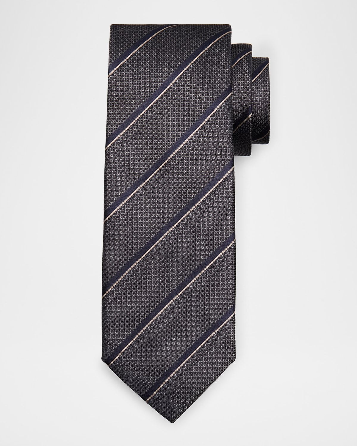 Men & apos;s Textured Multi-Stripe Silk Jacquard Tie