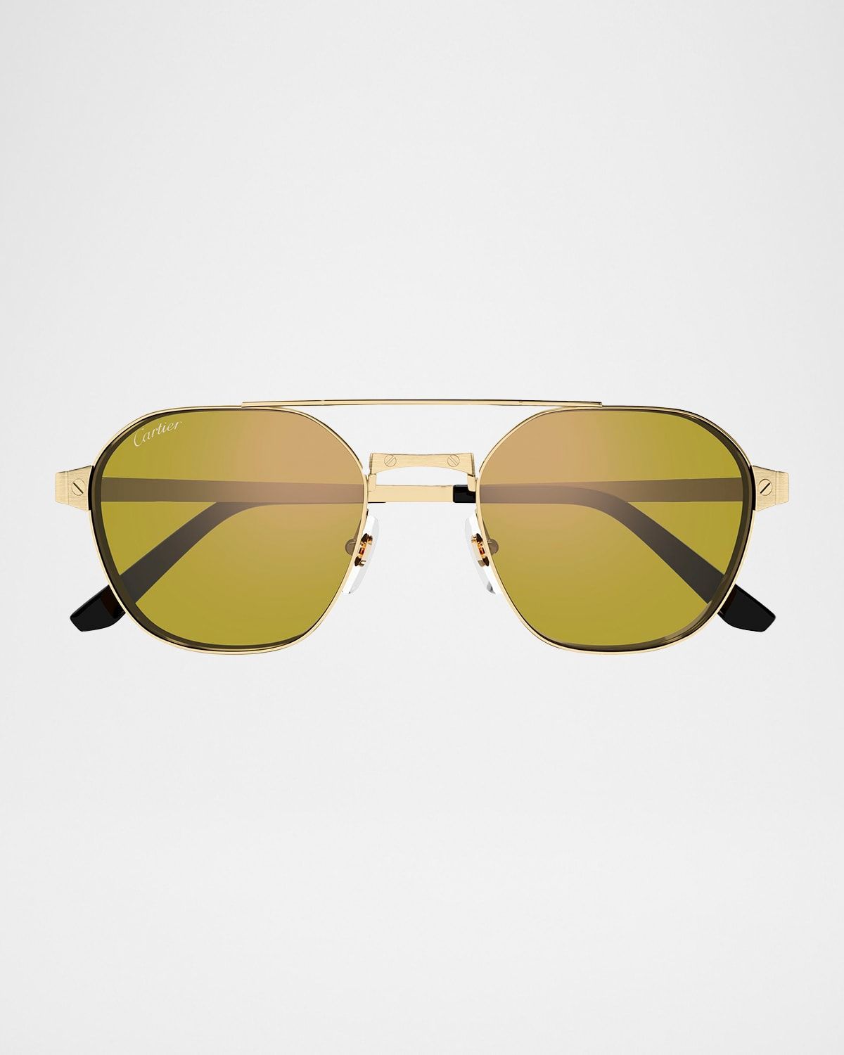 Men & apos;s Double-Bridge Metal Aviator Sunglasses