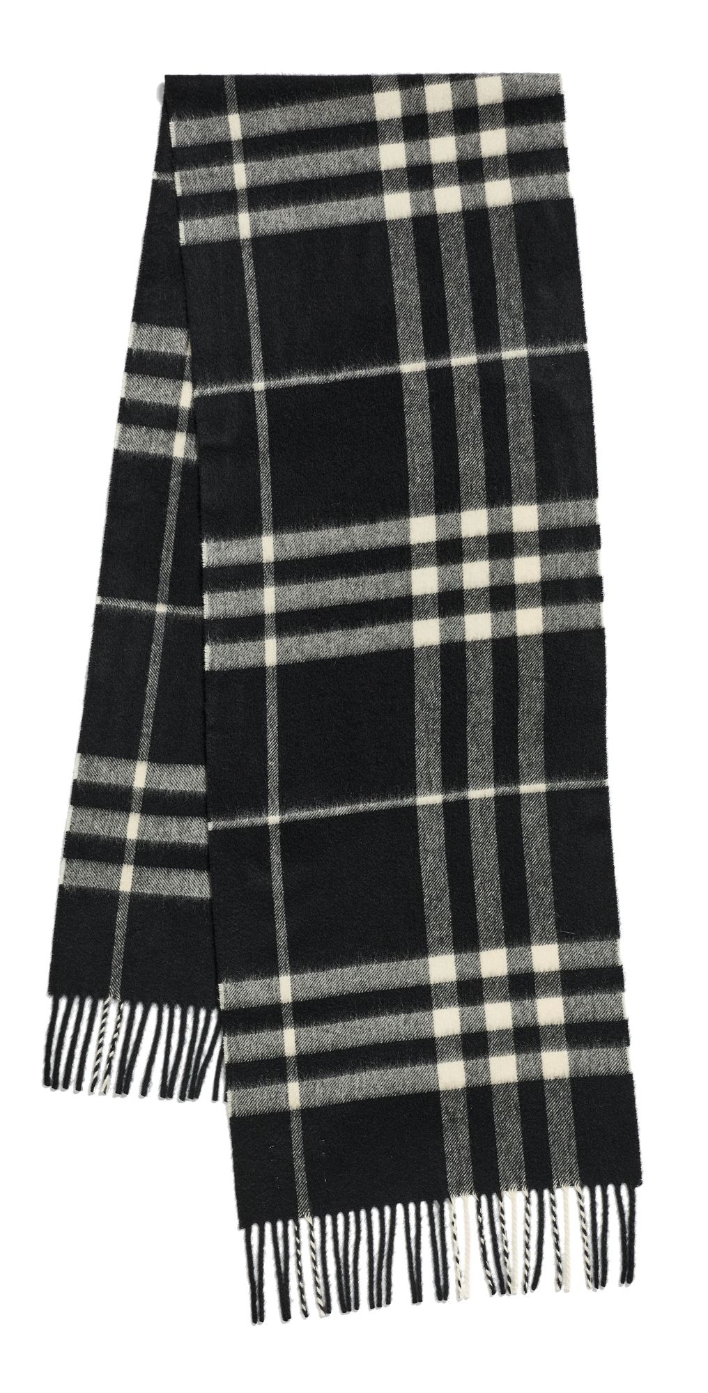 Burberry Giant Check Cashmere Scarf Black/Calico One Size