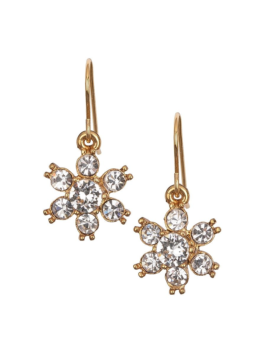 Women's Vere 18K Gold-Plated & Glass Crystal Drop Earrings - Crystal Antique